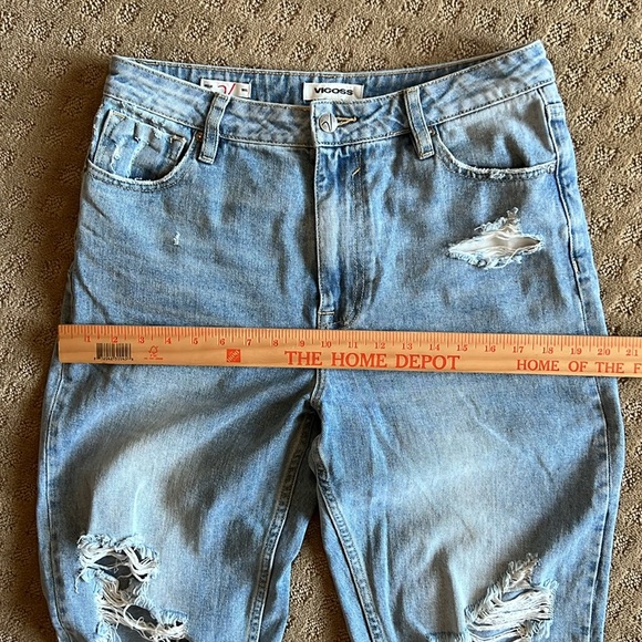 Vigoss Billie 90's High Rise Distressed Straight Leg Jeans 7/28 - Picture 5 of 9